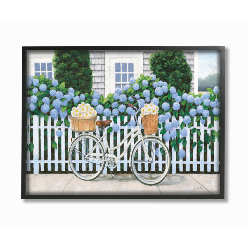 «Cape Cod Daisy Bike», reproduction de peinture acrylique, H 16 po x l 20 po, Toile tendue