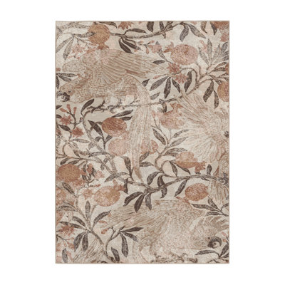 Tapis de salle à manger à motif floral lavable à la machine antidérapant et lavable à la machine Eden
