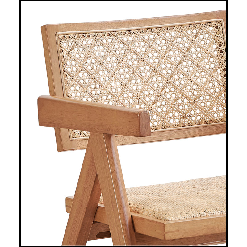 Ensemble de fauteuils en rotin et finition naturelle Velentina, conception ergonomique pour le confort et le style, idéal pour une utilisation intérieure et extérieure