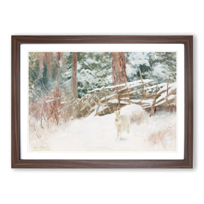 White Hare Vol.7 by Bruno Liljefors - Picture Frame Painting