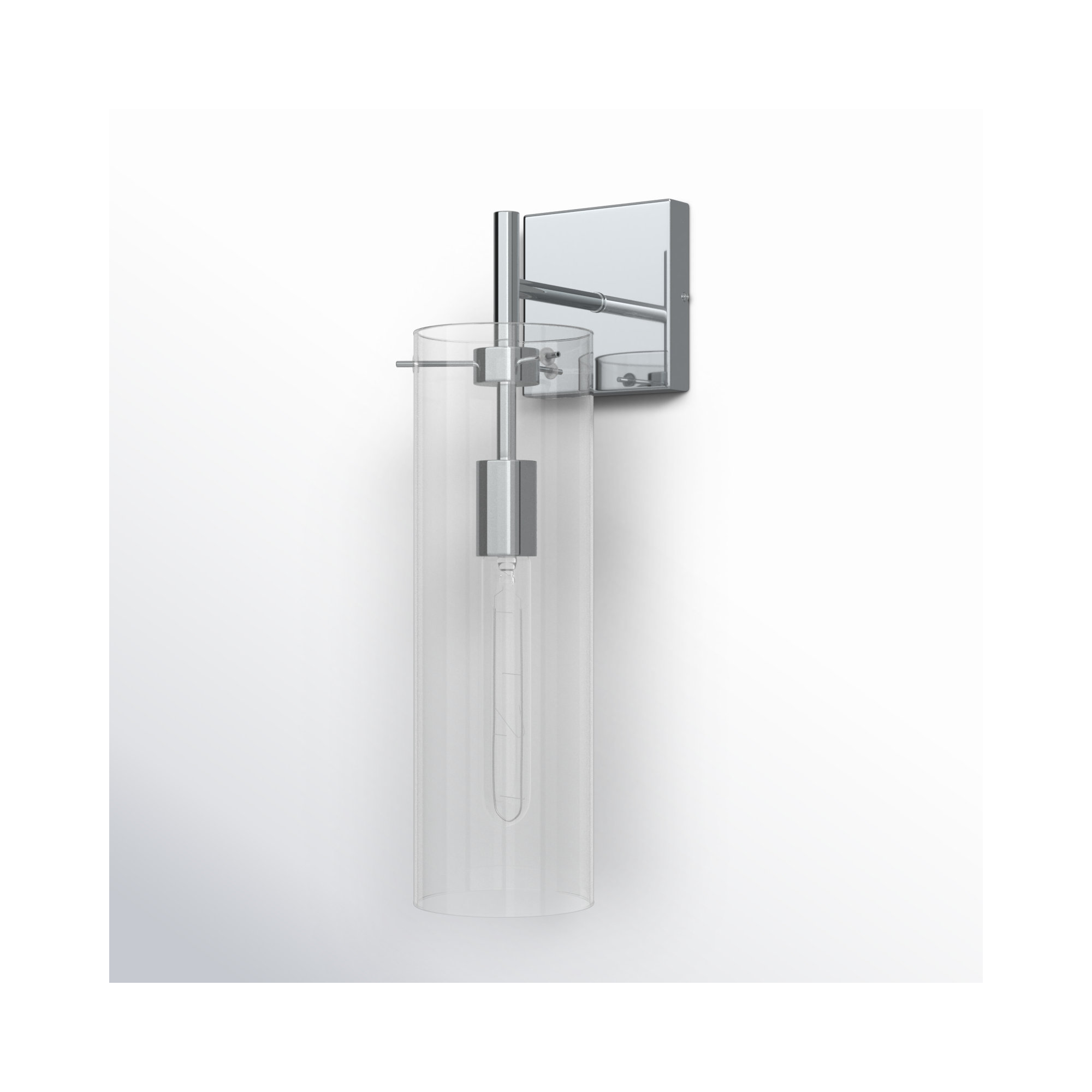 Sabbia Single Light Iron Dimmable Wall Sconces, Chrome
