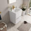 Meuble-lavabo autoportant 24 po avec lavabo, meuble-lavabo avec comptoir en résine de pierre et tiroirs à fermeture en douceur 24 po-57197835