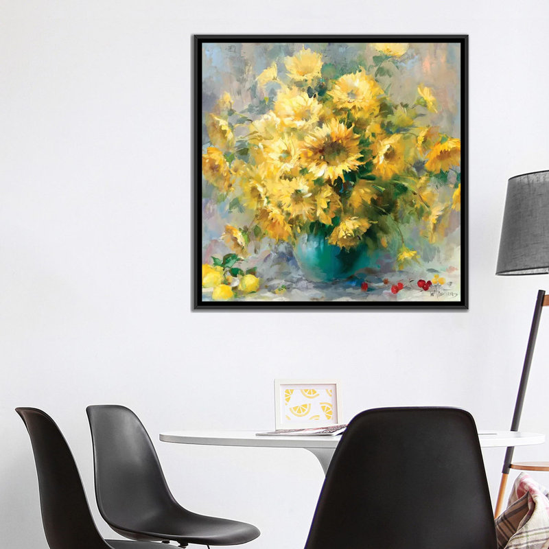 « brillante vi », impression sur toile, H 18 po x l 18 po x P 1,5 po, Toile avec cadre noir, Pas de tapis