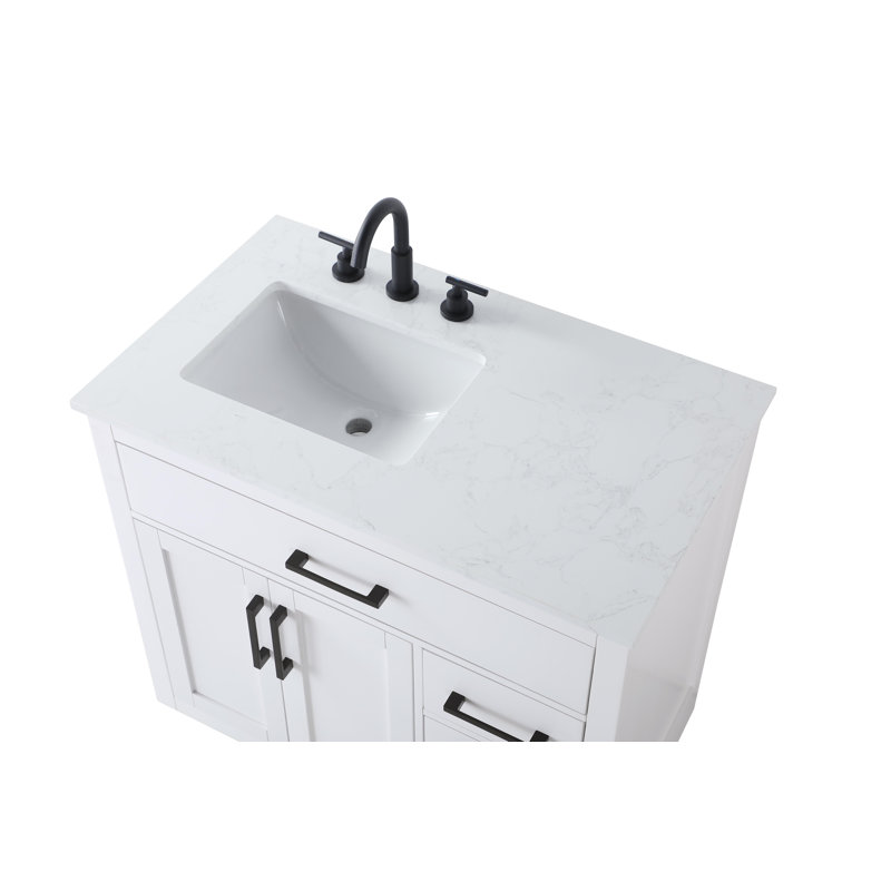 Meuble-lavabo simple 36 po Ahner, Blanc