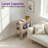 Starleen End Table Built-In LED Lights and Outlets with Fabric Drawer