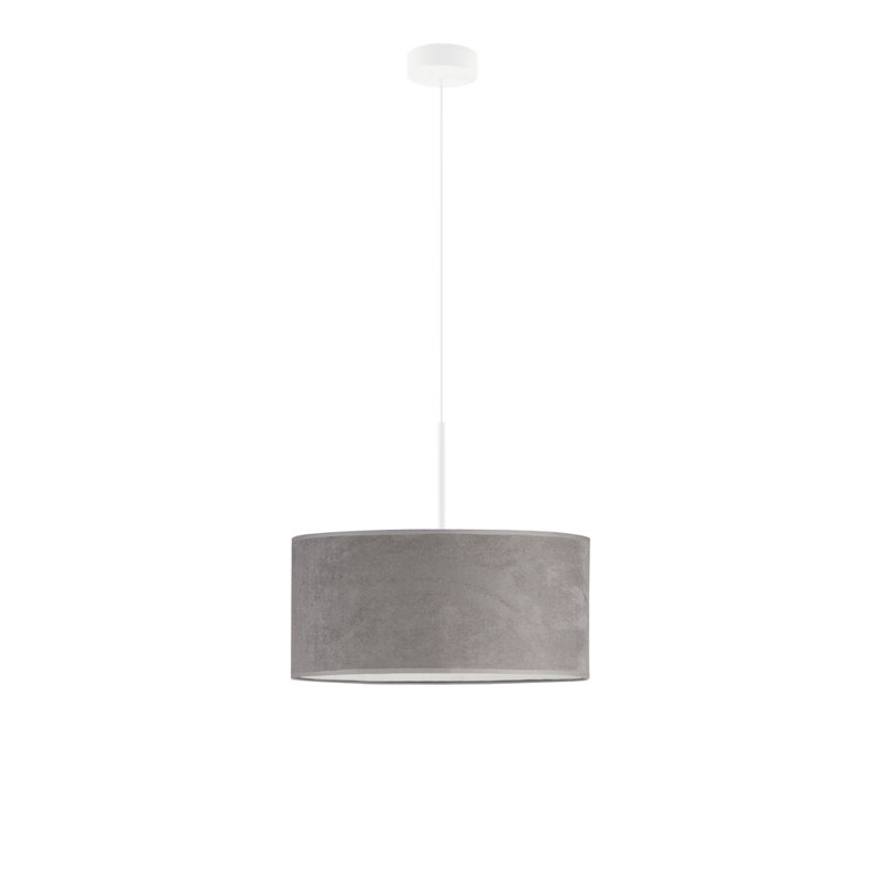 SINTRA VELUR FI 40 CM - Light Drum Pendant, White, Grey