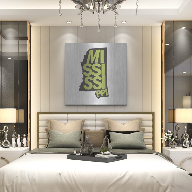  «Mississippi 2» par Art Licensing Studio, art mural en métal, 36 po x 36 po, H 36 po x l 36 po
