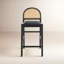 Laylie Rattan And Leather Counter Stool-1908221453