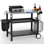 Chariot de barbecue en acier inoxydable SKOK à 3 niveaux avec plateau magnétique, crochets et support pour barbecue, camping, patio