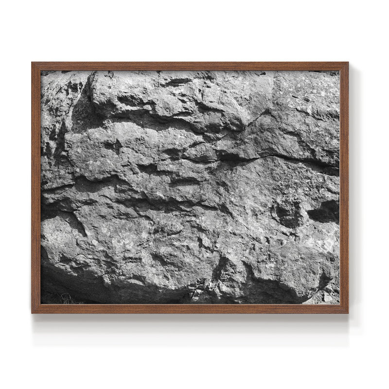 Found Textures XV - Reproduction encadrée - Restickable, H 11 po x l 14 po, Noyer