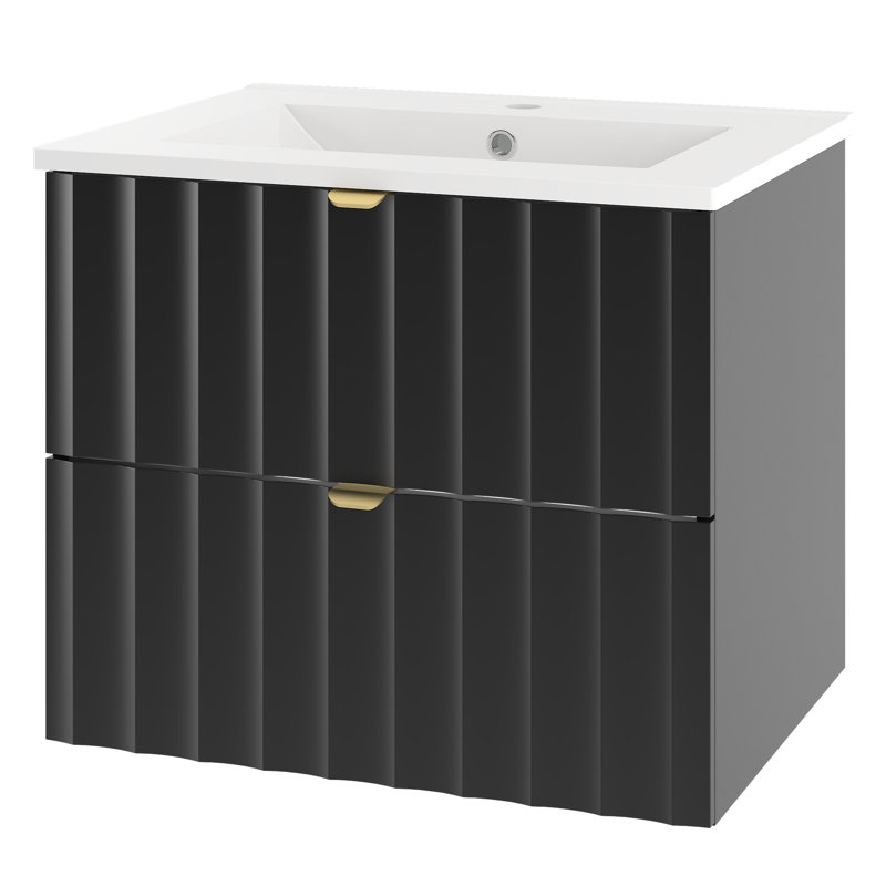 Ahmid Bathroom Storage Furniture Set, Black