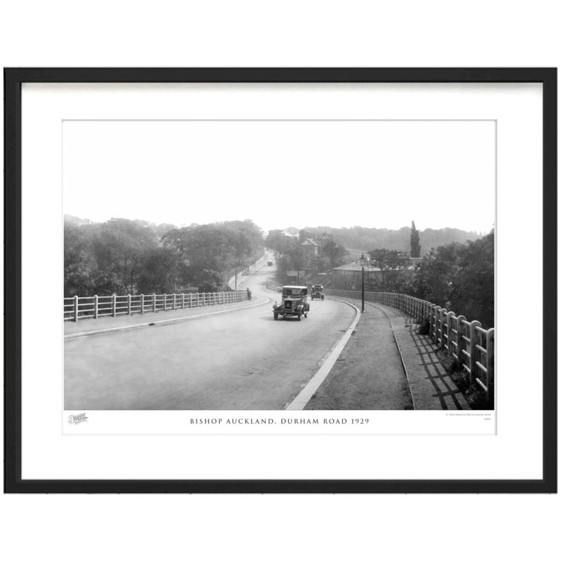 Bishop Auckland, Durham Road 1929 by Francis Frith - Single Picture Frame Print, 45cm H x 60cm W x 2.3cm D