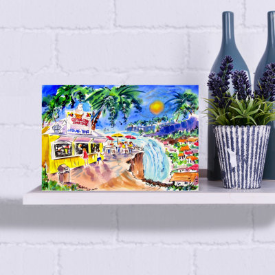Art mural bord de mer tropical tropical