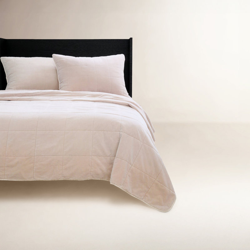 Amsterdam Velvet Coverlet, Blush, Twin Coverlet/Bedspread