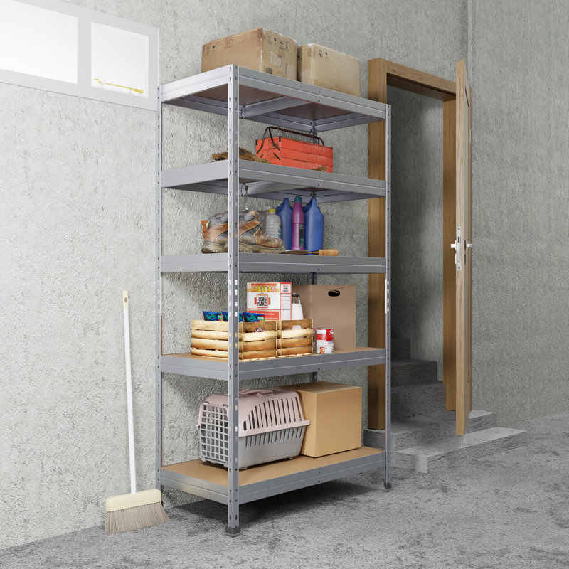 Étagère de rangement en acier galvanisé à 5 niveaux Ar Shelving, Galvanisé
