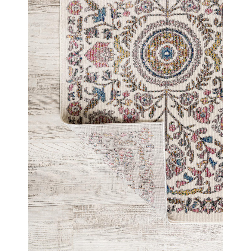  Blossom Rug, Ivory, Rectangle 4'1" x 6'1"