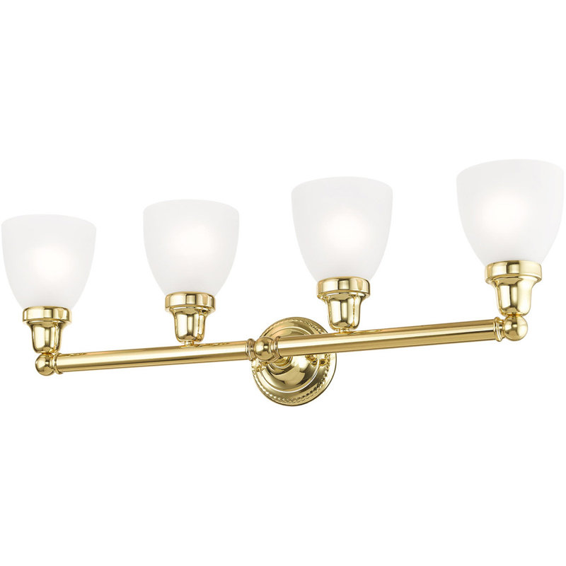 Éclairage pour salle de bain 4 lumières Melby, Or