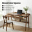 Bureau d'écriture pour bureau à domicile avec tiroirs et tablette de rangement, design moderne Mid-Century