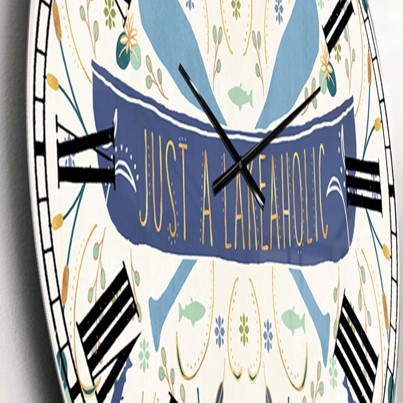 Horloge murale Just a Lakeaholic - Lake House, Petit