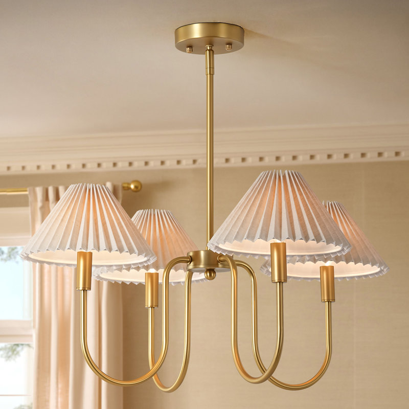 4-Light Classic / Traditional Dimmable  Chandelier, Gold