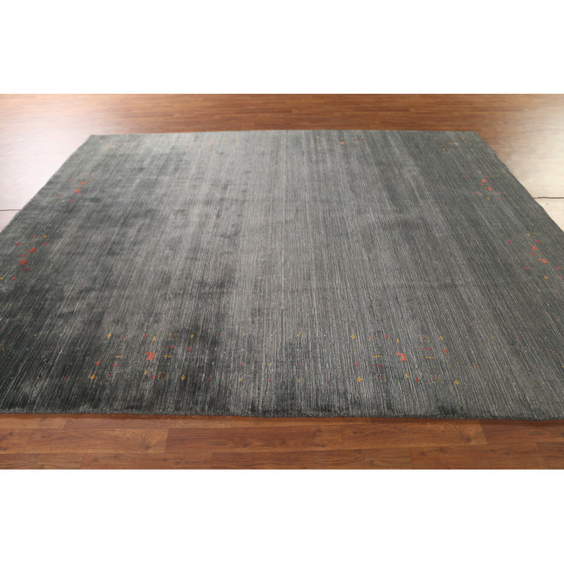 Tapis oriental gris et vert Gabbeh