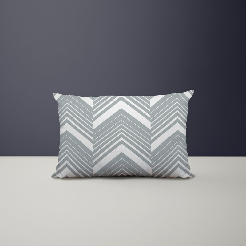 Outdoor Reversible Throw Pillow, Gray