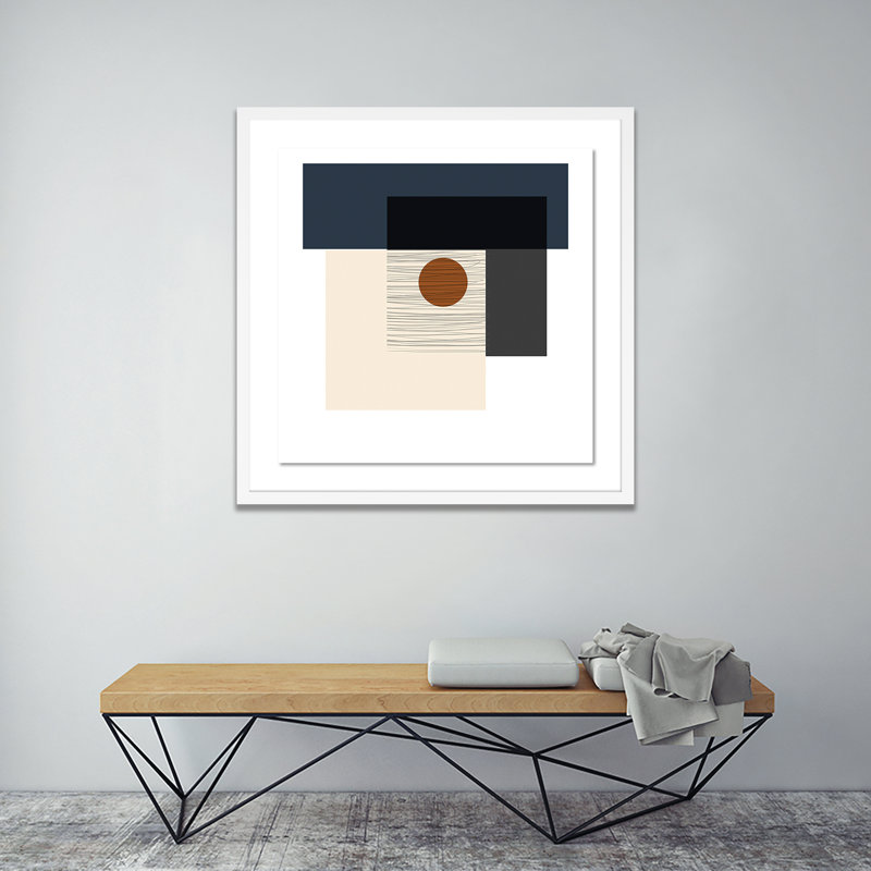 Midcentury IX Print by Jess Engle, 24" H x 24" W x 1.5" D, White