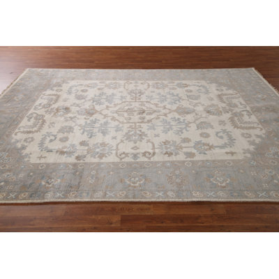 Ivory Oushak Oriental Area Rug 8x10