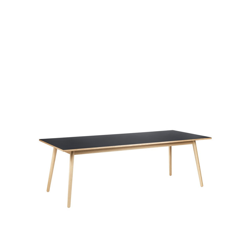 C35A Dining Table, Black, 28.5”H x 86.6”L x 37.4”W