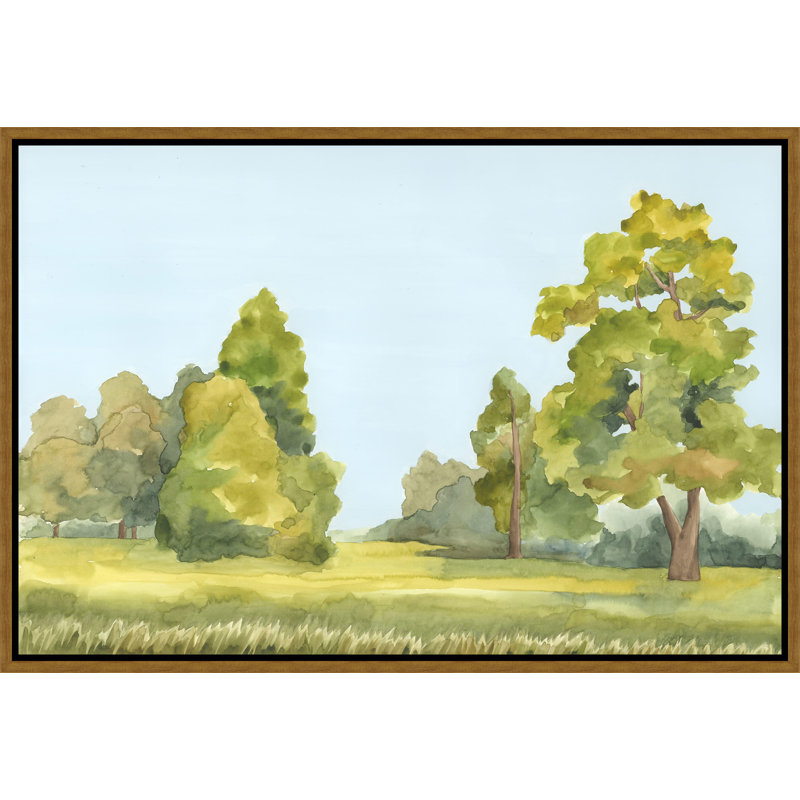 Bright Forest V Painting by Giselle Kelly, Glass Coat
