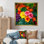 «Vibrantly Happy Blossoming Tropical Flowers I» - Décoration murale fleurs