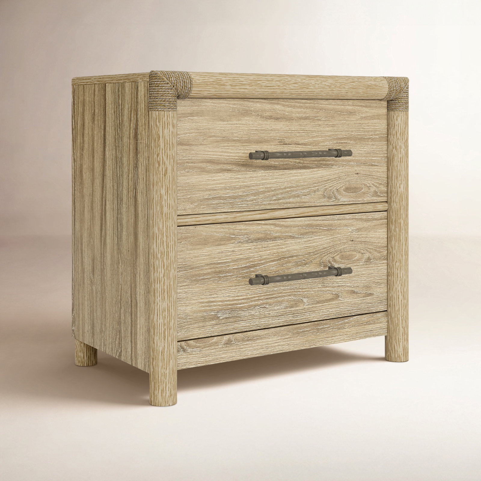 Noriko Two Drawer Nightstand