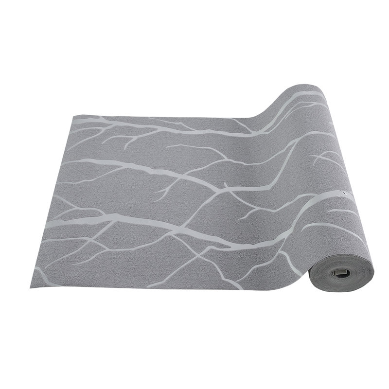 Modern Grey 3D Non-pasted Thick Wallpaper
