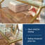 Table de chevet, finition brune