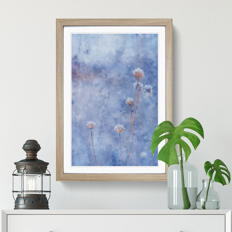 View of the Wild Flowers - Picture Frame Painting Print, 63cm H x 45cm W x 2cm D, Oak Framed