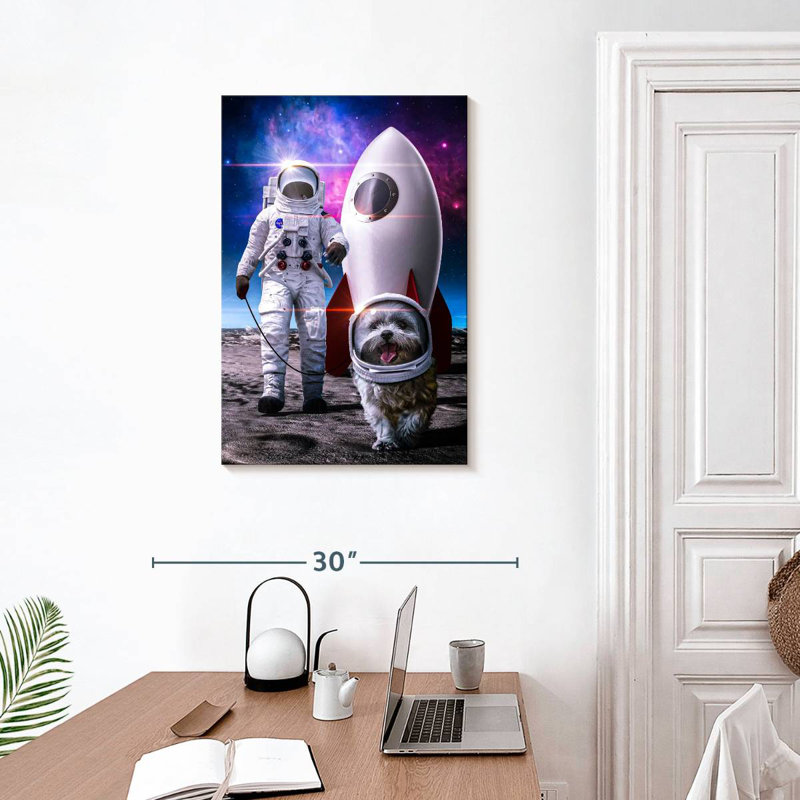 Oberle Just Walking A Space Dog Screen, 30" H x 20" W