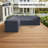 Deloris L-Shaped Acacia Patio Sectional Sofa Cover