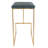 Mengia Leather Bar Stool Upholstered Counter Stool with Quilted Seat and Gold Steel Sled Base Kitchen Stool-2113490001
