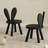 Solid Wood Rabbit Stool with Ear Backrest-1431075409