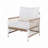 Outdoor Lounge Chair with Handwoven Rope & Powder-Coated Steel Frame, Waterproof Cushions - Patio, Garden