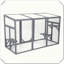 Toit extérieur en bois pour chat Catio avec plateformes verrouillables