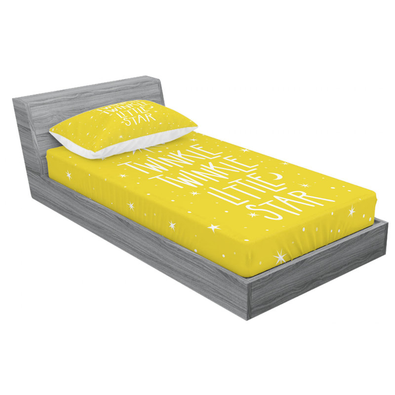 Saying Microfiber Sheet Set, Twin Sheet Set with Fitted Sheet