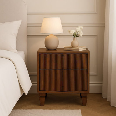 42cm W Solid Wood Bedside Table