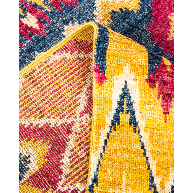Contemporary One-of-a-Kind 6' 0" x 9' 4" Hand Knotted Area Rug