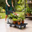 Foldable Push Cart Dolly, 700 lbs, Heavy Duty Platform Hand Truck with Wheels, High-Strength Steel, 2 Tier Moving Flatbed Cart, for Warehouse, Garage, Workshop, Office, 28.7 x 18.5 x 32.3 in