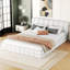 Lit plateforme en tissu d'ameublement-871477686