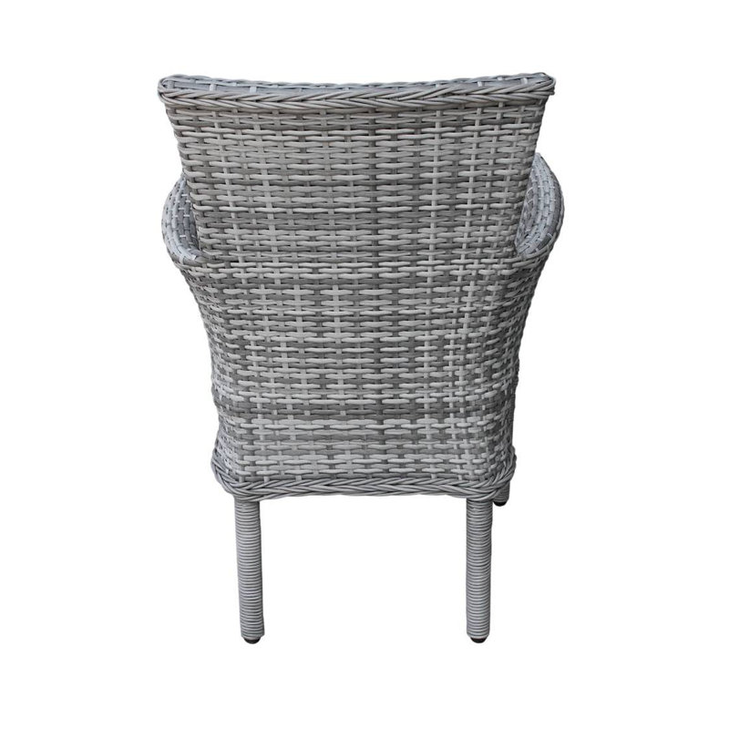 Copenhaver 4 - Person Patio Dining Set Umbrella Hole Included Round Table with Cushions Included, Grey