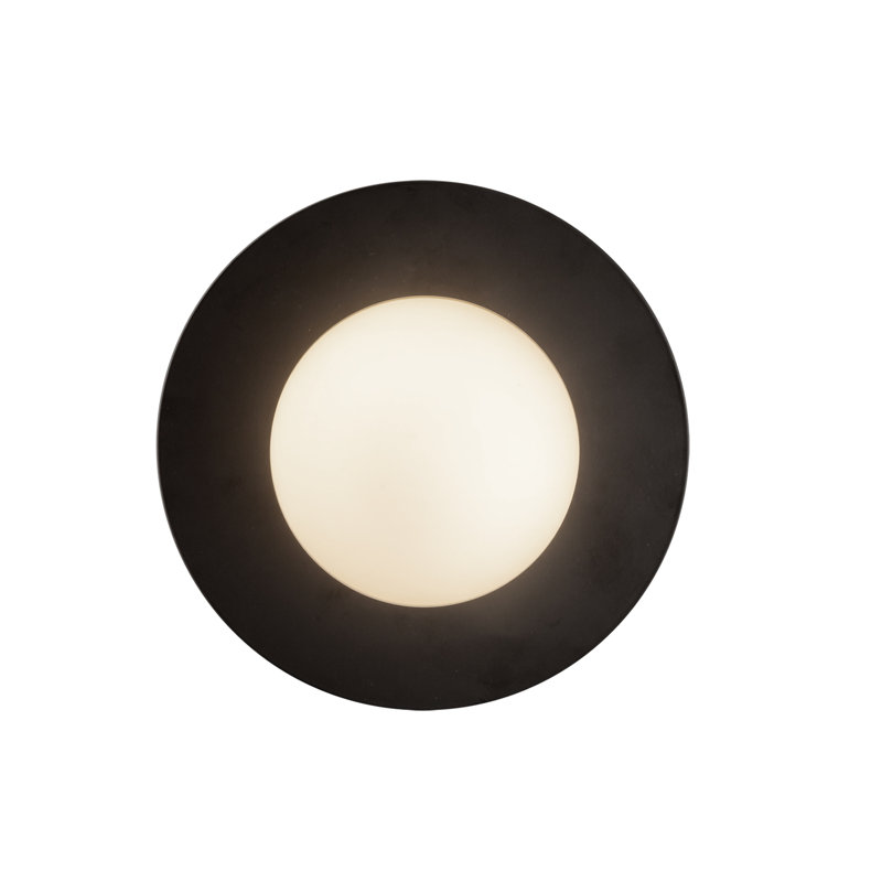 Elixir 10-In Flush Mount, Black, 4.38" H x 6" W x 6" W, Black/White