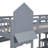 Hatina Kids Castle Style Storage Bunk Bed with Slide and Stairs-987003182-987003171