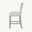 Transitional White Fabric Accent Chair Dining Chair with Nailhead Trim | Easy Care (Mild Solvent Clean) Armless-108792001-108792002